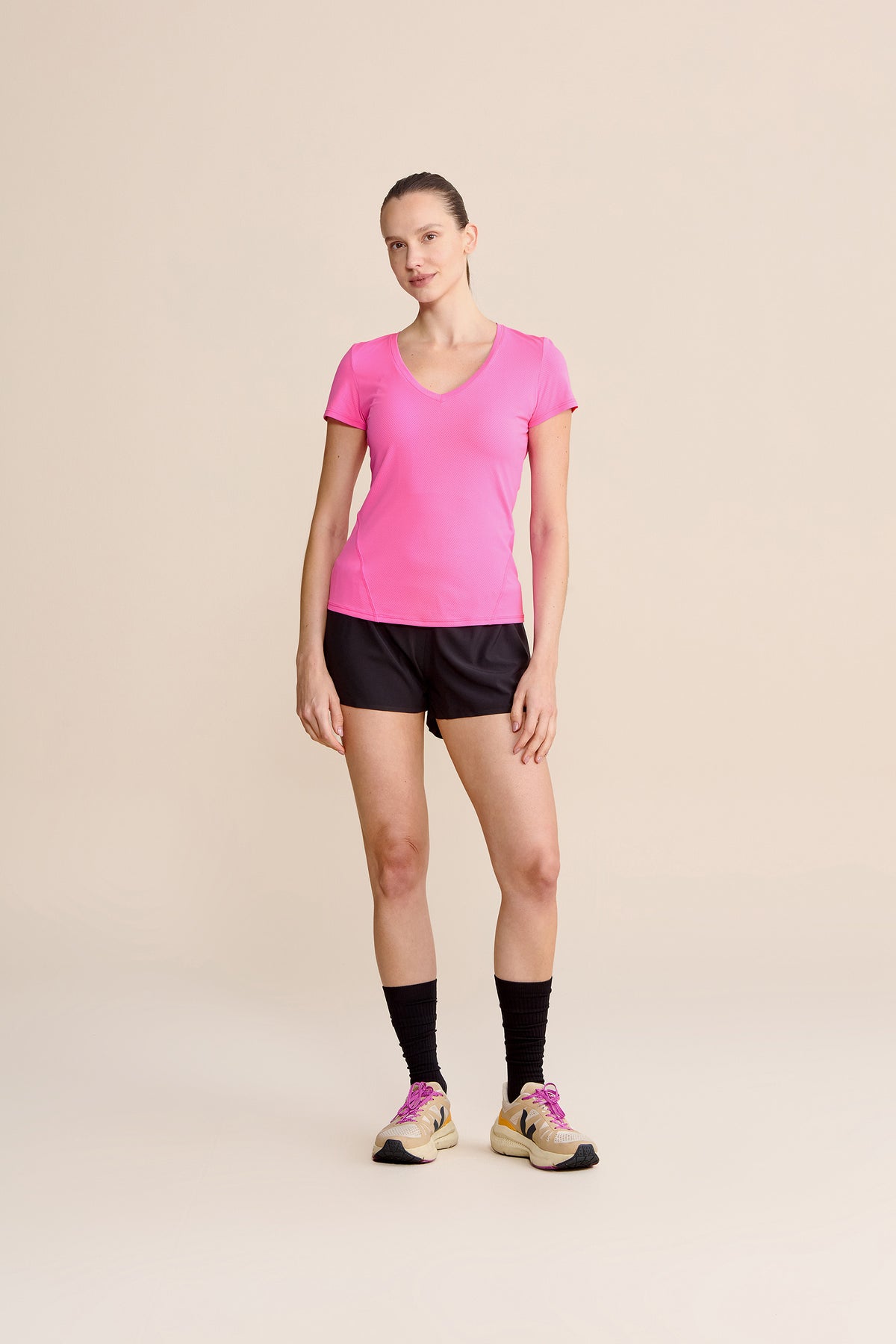 Action Side V-Neck T-Shirt