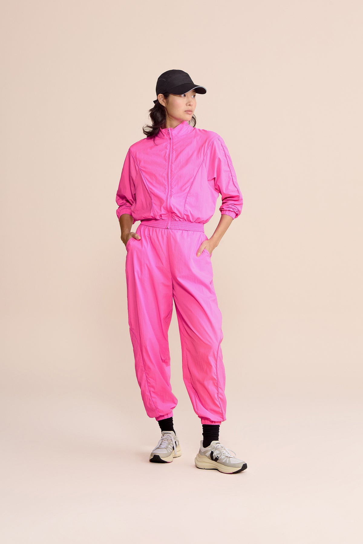 Nylon Net Filete Wide Pants