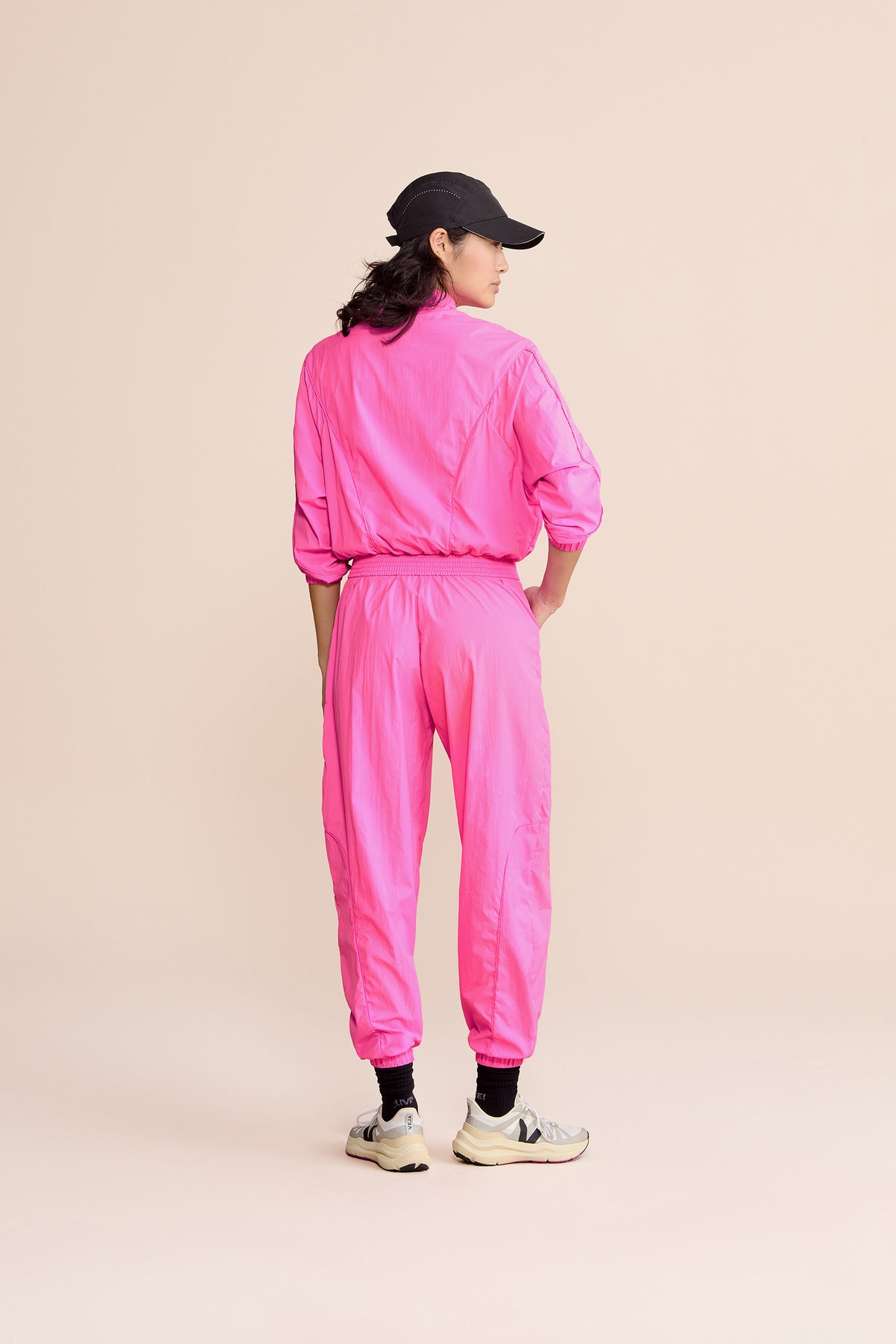 Nylon Net Filete Wide Pants