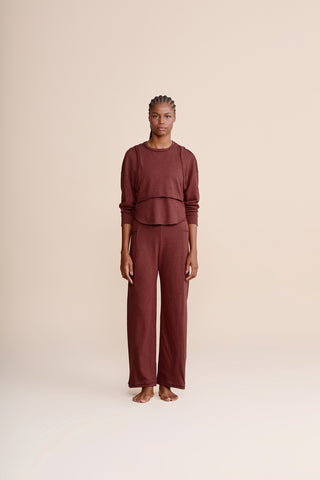 Slow Knit Straight-Leg Pants