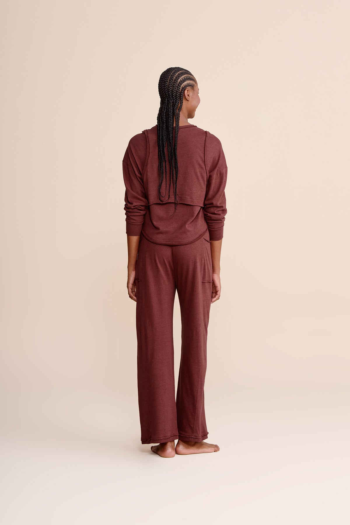 Slow Knit Straight-Leg Pants