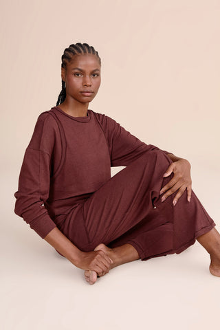 Slow Knit Straight-Leg Pants