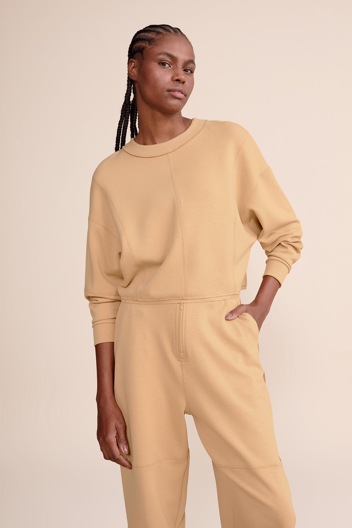 Posh Duo Zip-Back Sweatshirt