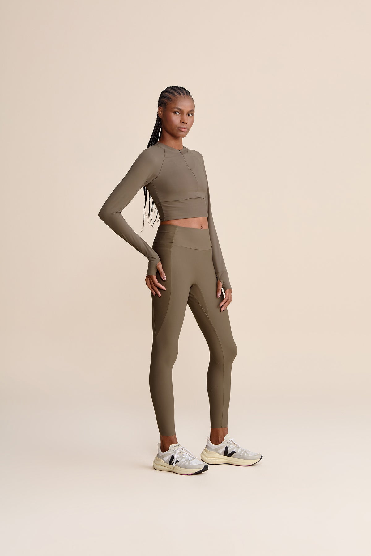 Race Pro® Tule Cropped Long Sleeve Top