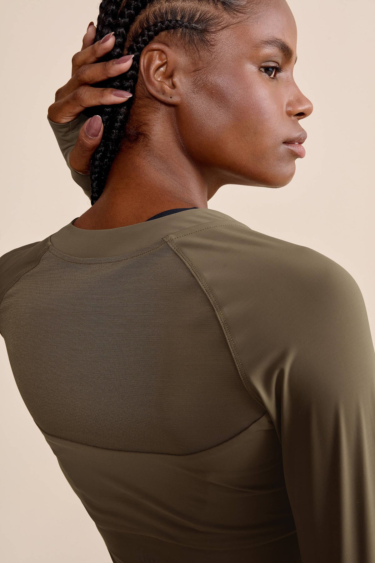 Race Pro® Tule Cropped Long Sleeve Top
