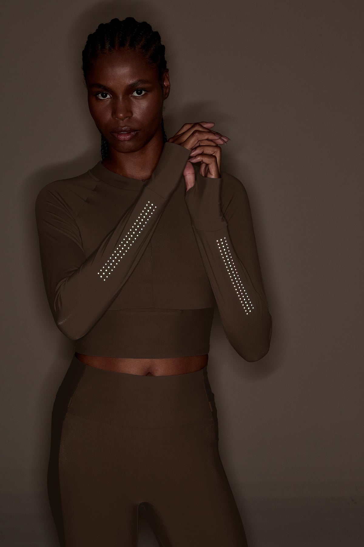 Race Pro® Tule Cropped Long Sleeve Top
