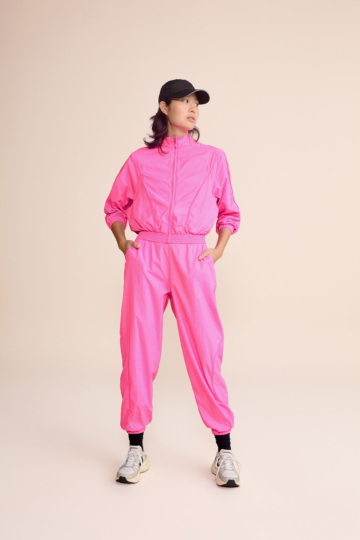 Nylon Net Filete Wide Pants
