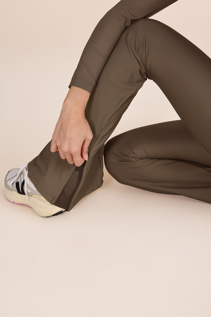 V Zip Tule Core Flare Pants