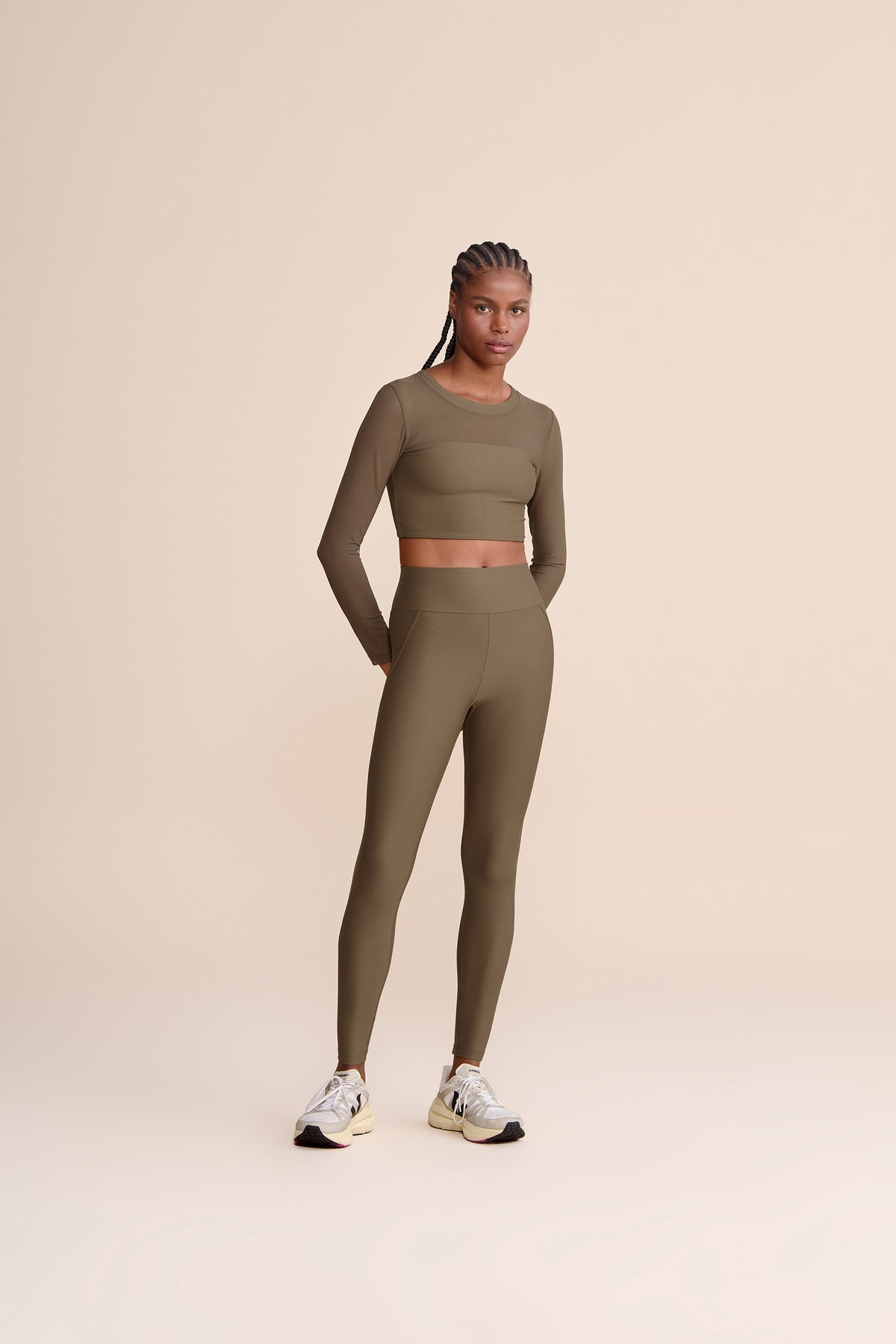 Tule Core Long-Sleeve Croppped Top