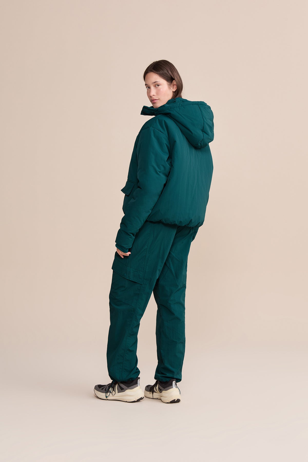 Fluffy Nylon Core Jogger Pants