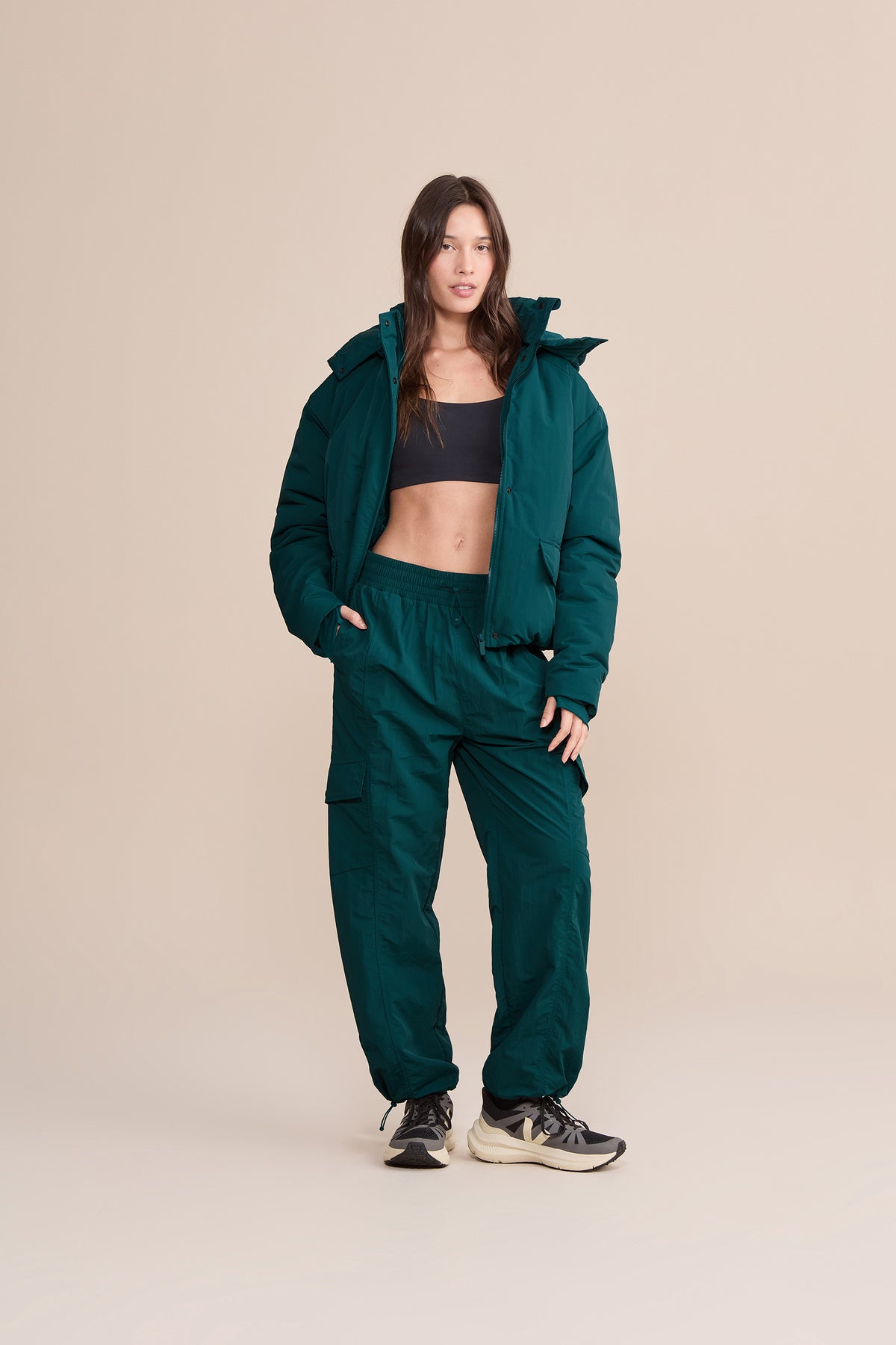 Fluffy Nylon Core Jogger Pants