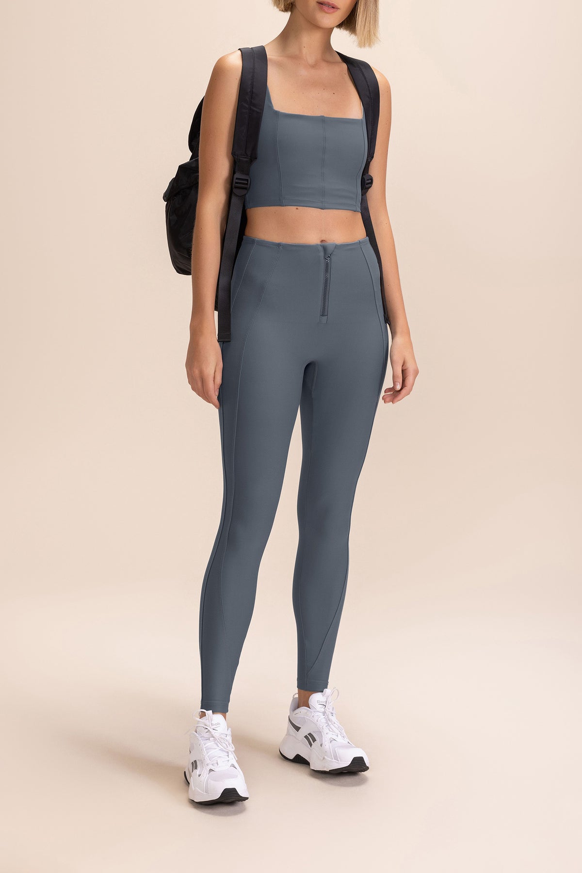 Neopren Zip-Up Leggings