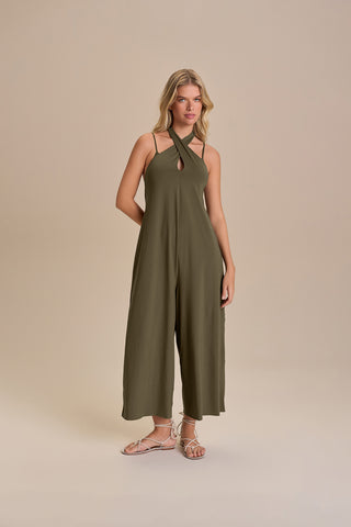 Wide One-Shoulder Jumpsuit