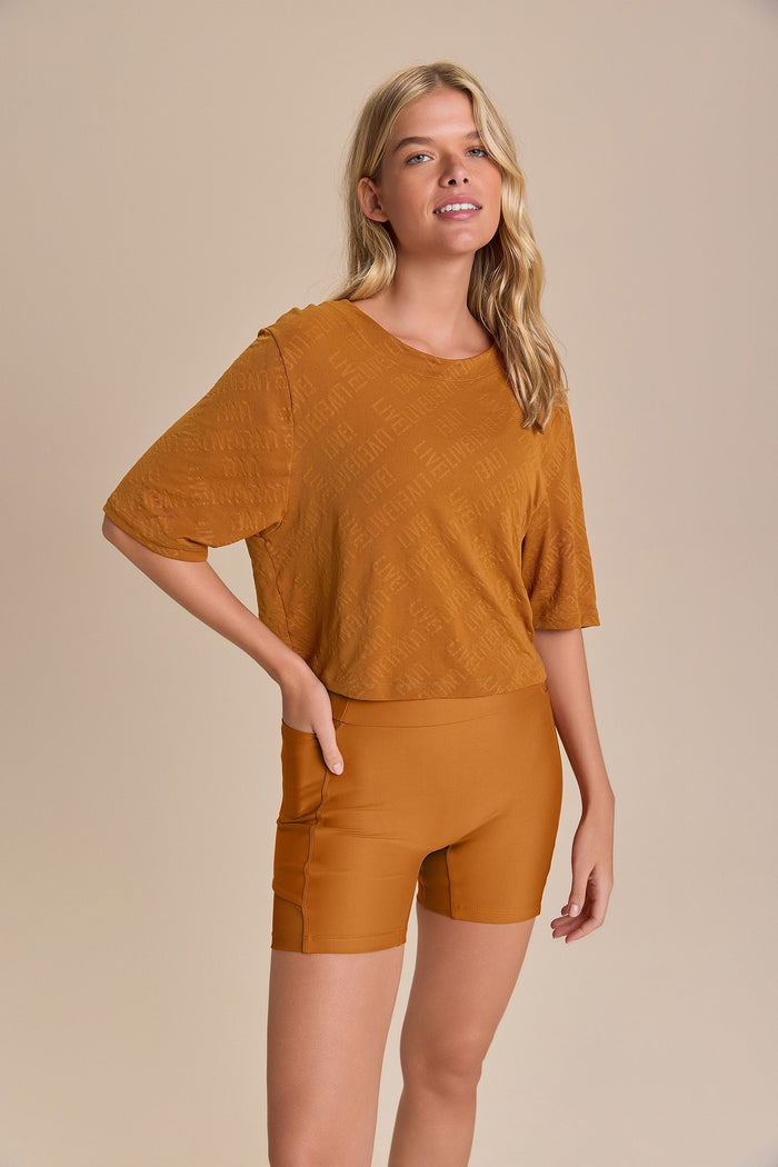 LIVE! Mesh Jacquard Top