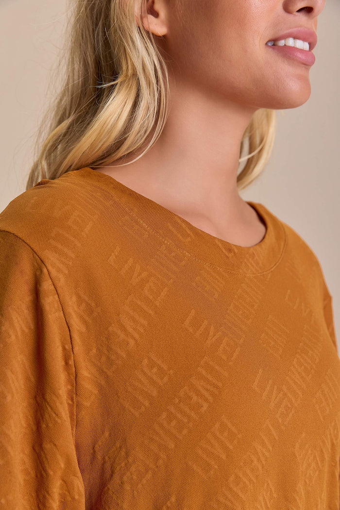 LIVE! Mesh Jacquard Top