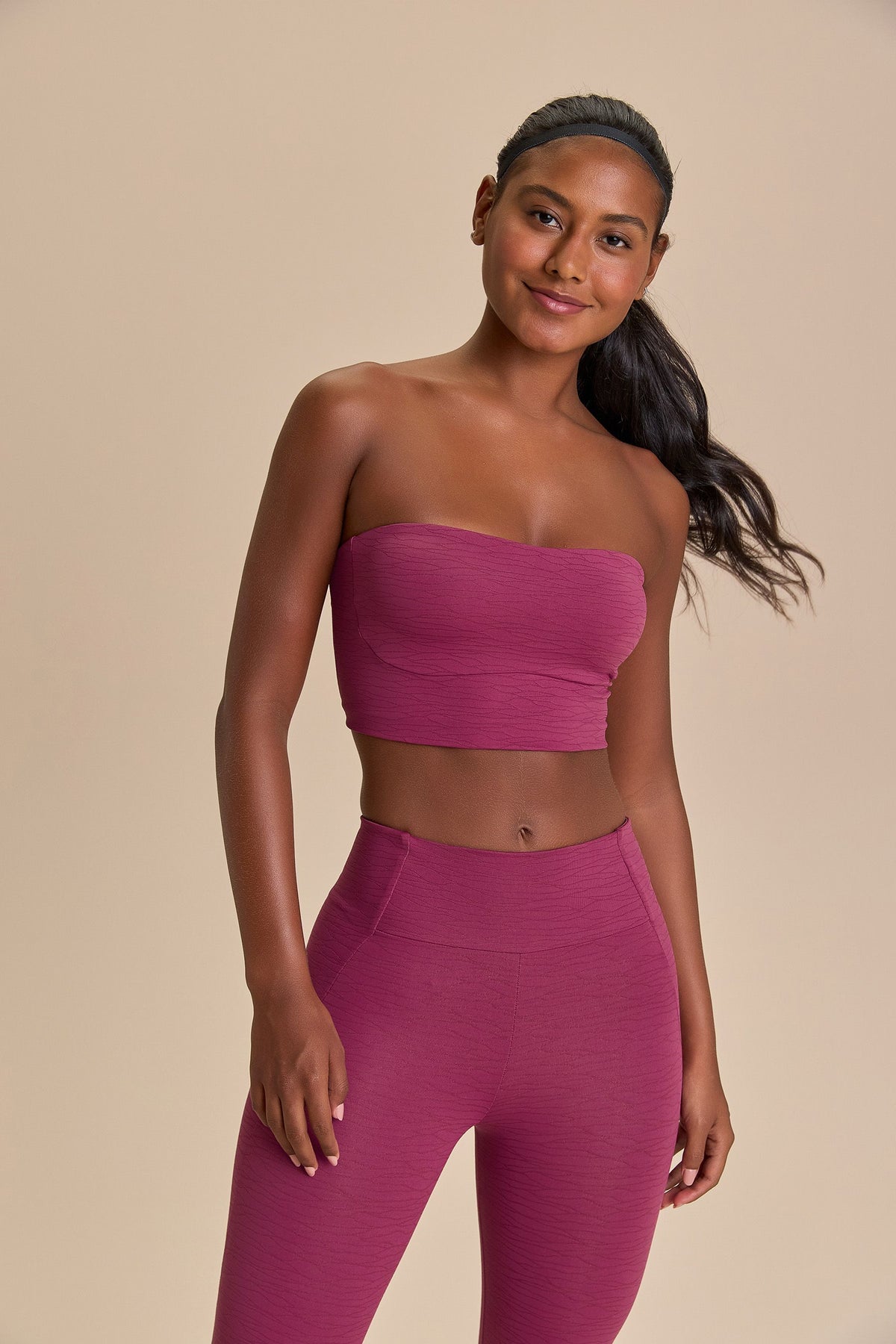 Jacquard Kick Strapless Top