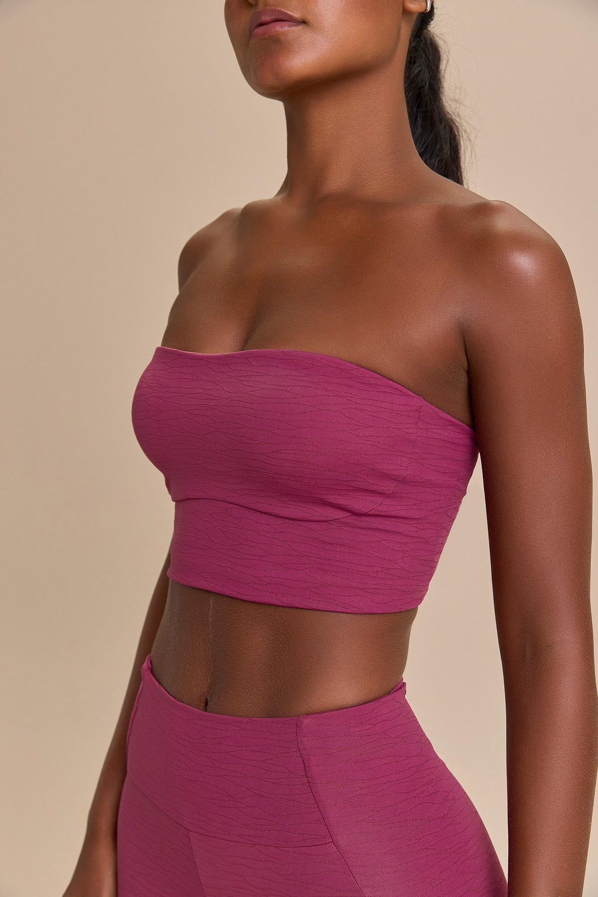 Jacquard Kick Strapless Top