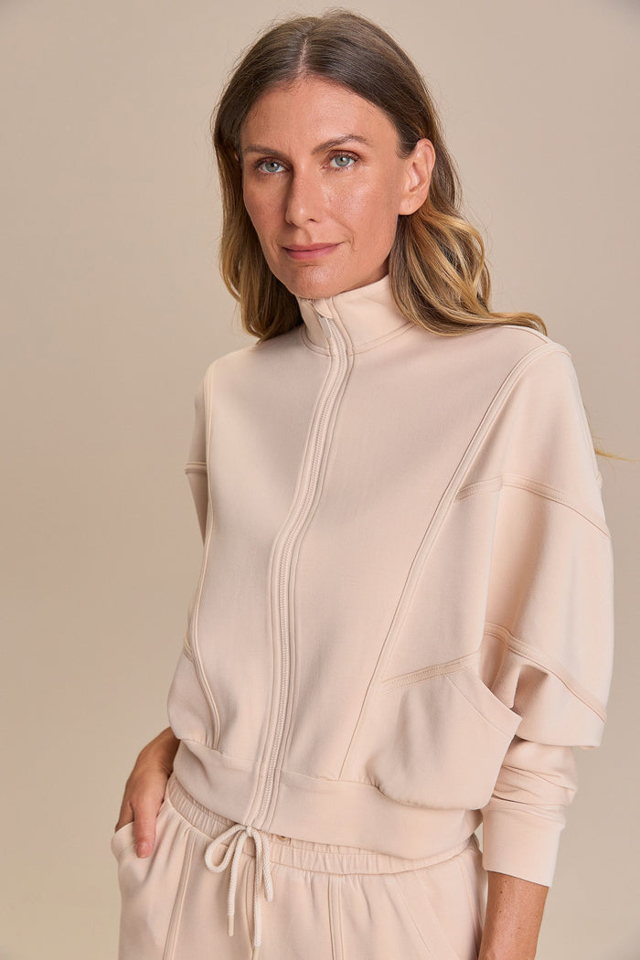 Modal Strips Sweatshirt Jacket