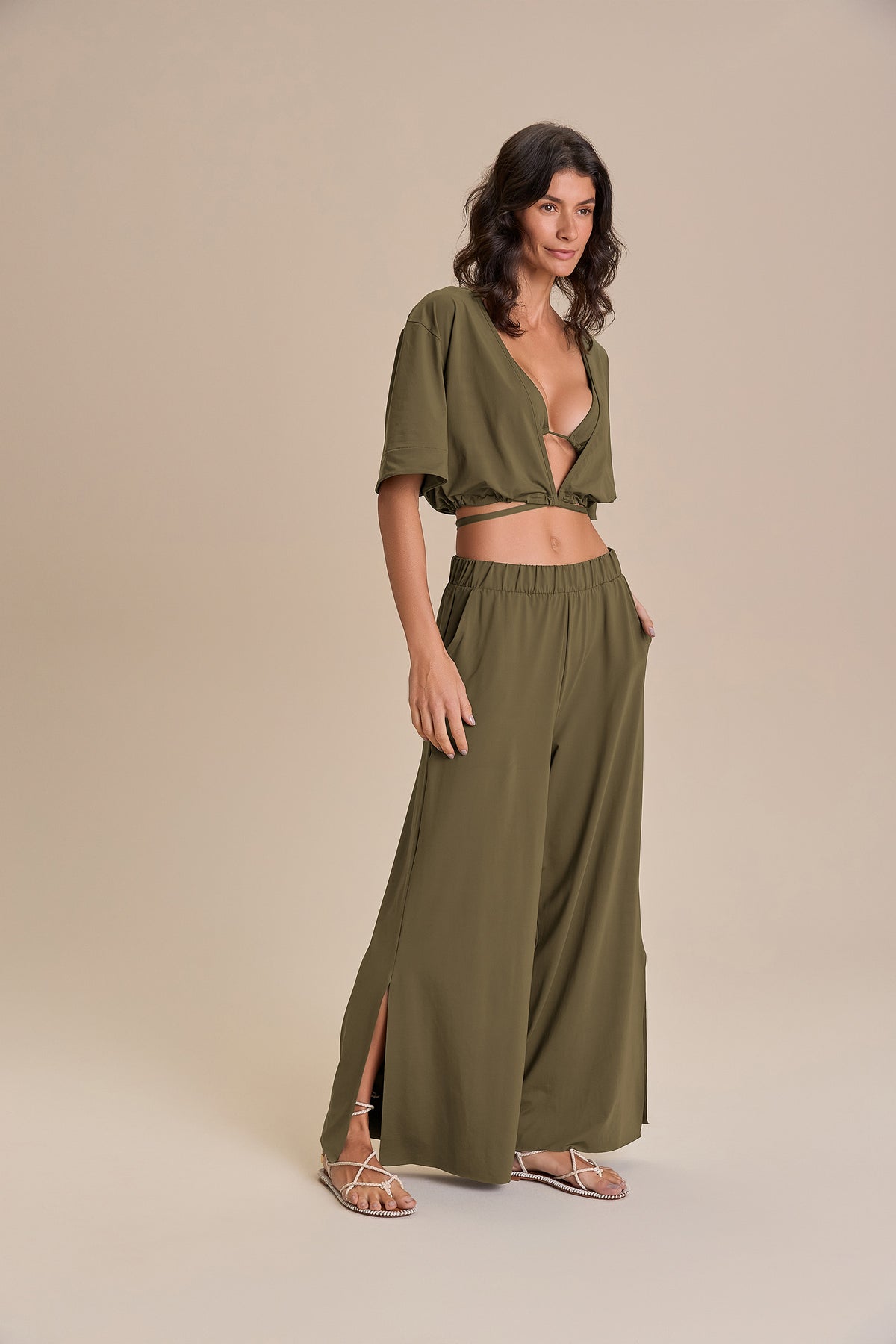 Wide Slit Pants