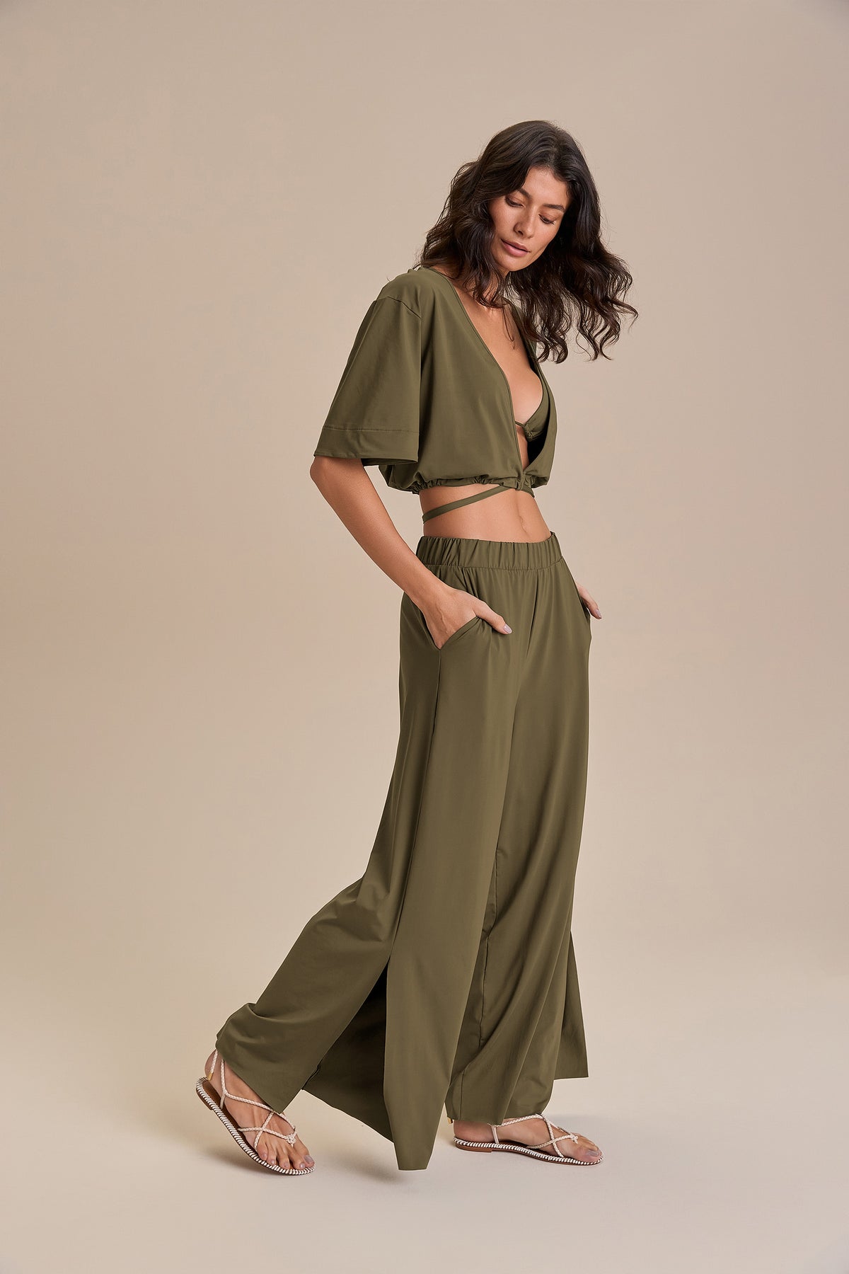 Wide Slit Pants