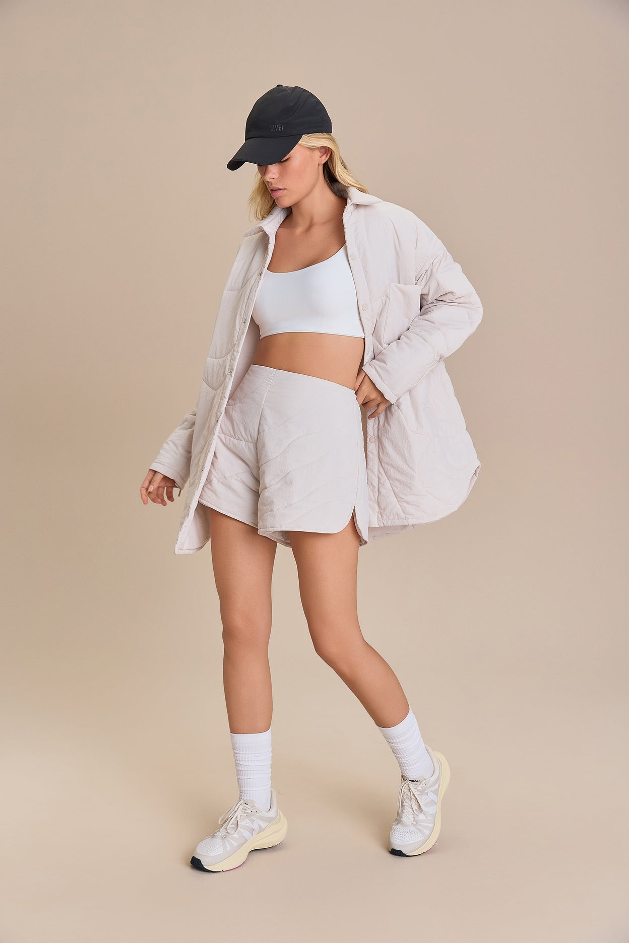 Breezy Nylon Quilted Shorts