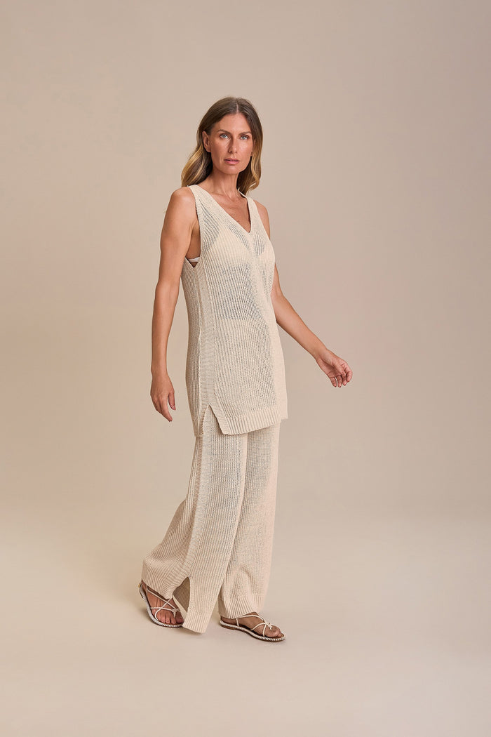 Straight-Leg Pants and Knit Shorts Set