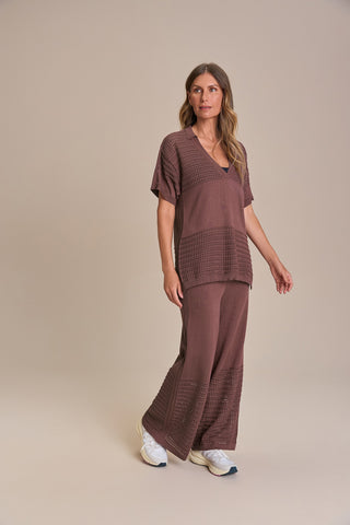 Sporty Knit Straight Pants