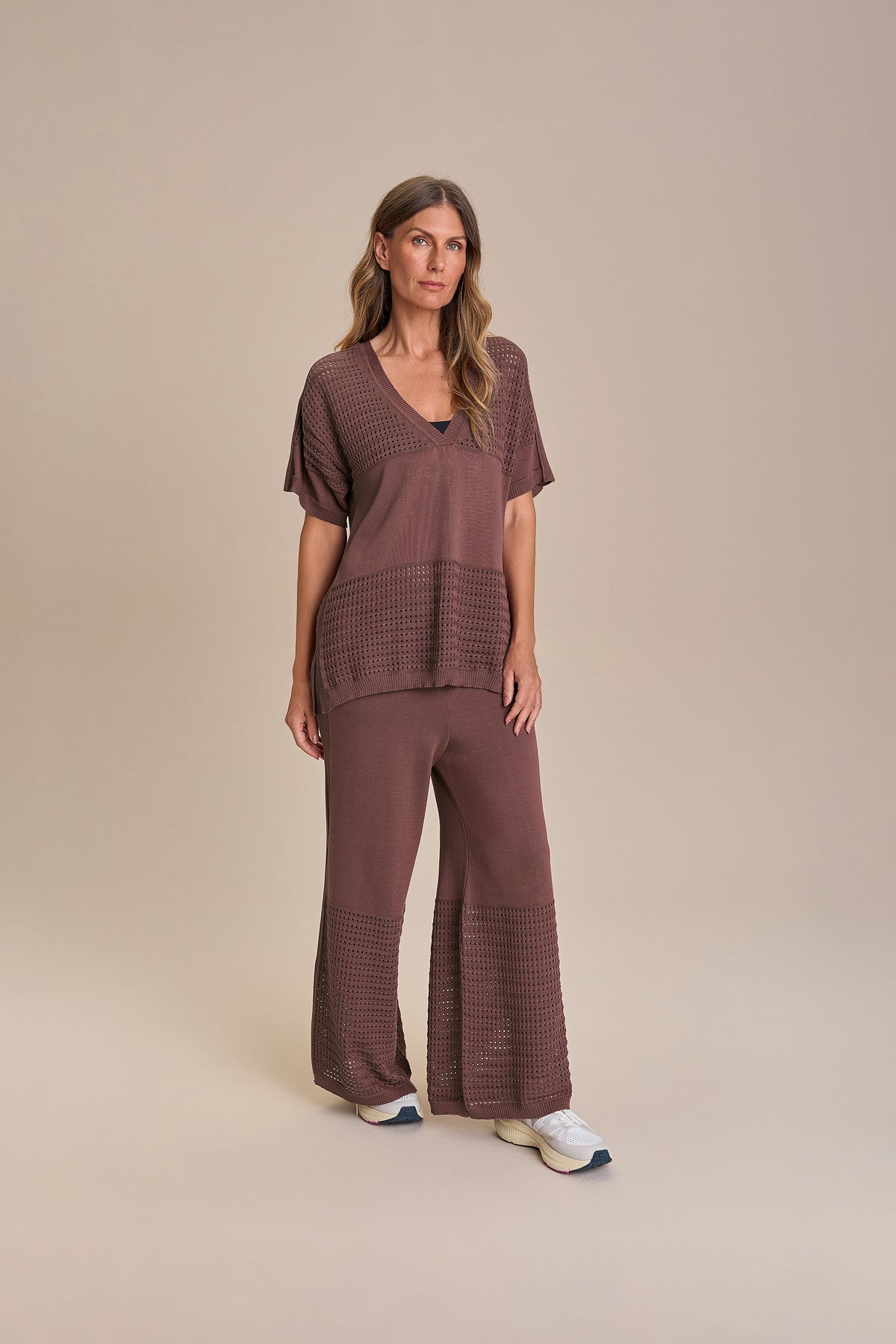 Sporty Knit Straight Pants