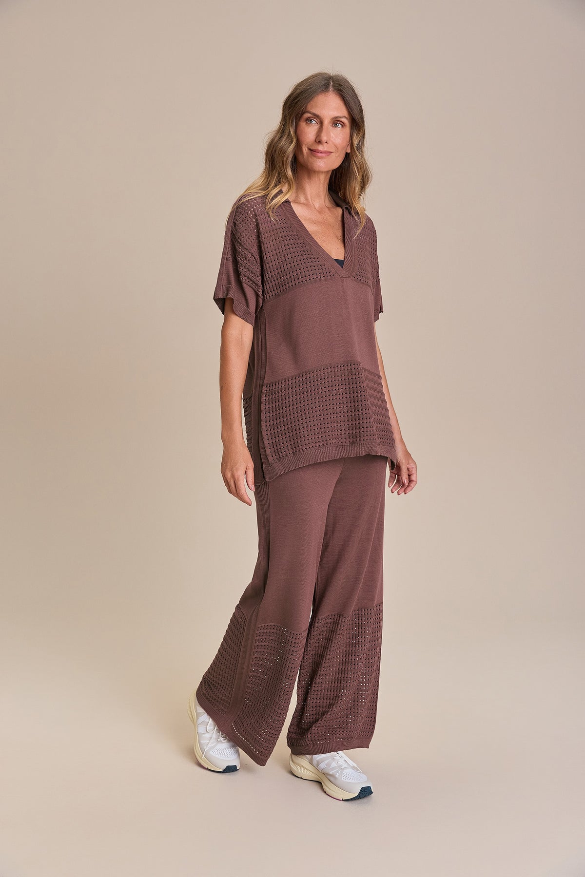 Sporty Knit Straight Pants