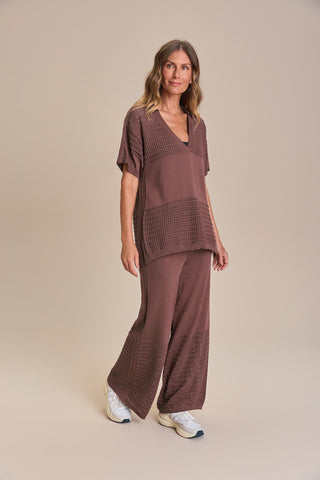 Sporty Knit Straight Pants