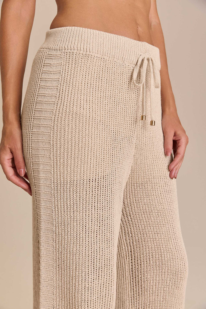 Straight-Leg Pants and Knit Shorts Set