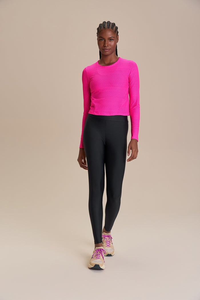 Texture Run Long Sleeve Top