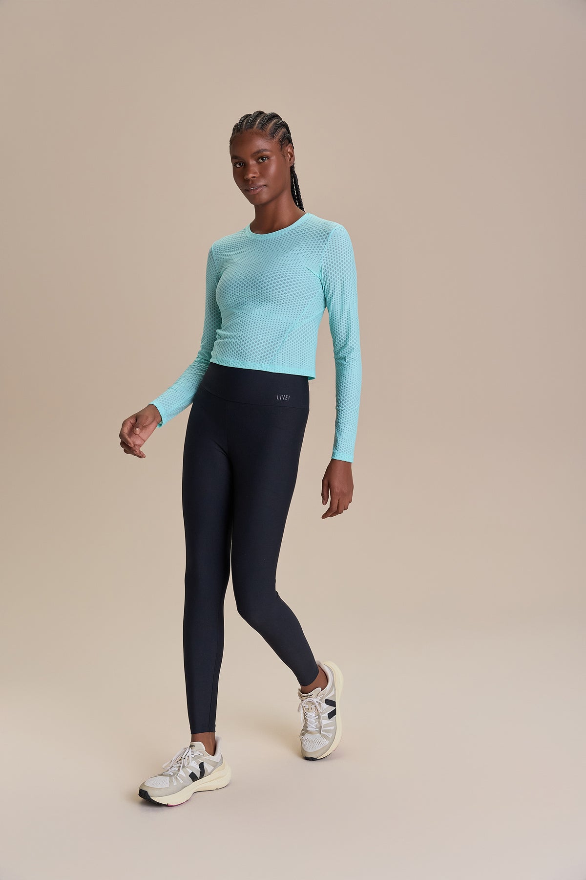 Texture Run Long Sleeve Top