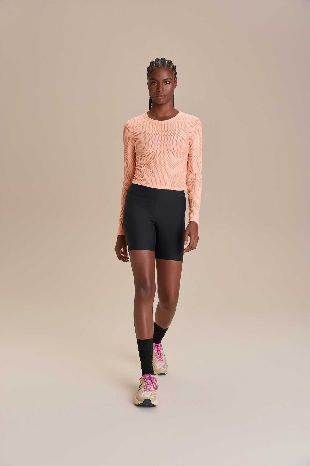 Texture Run Long Sleeve Top