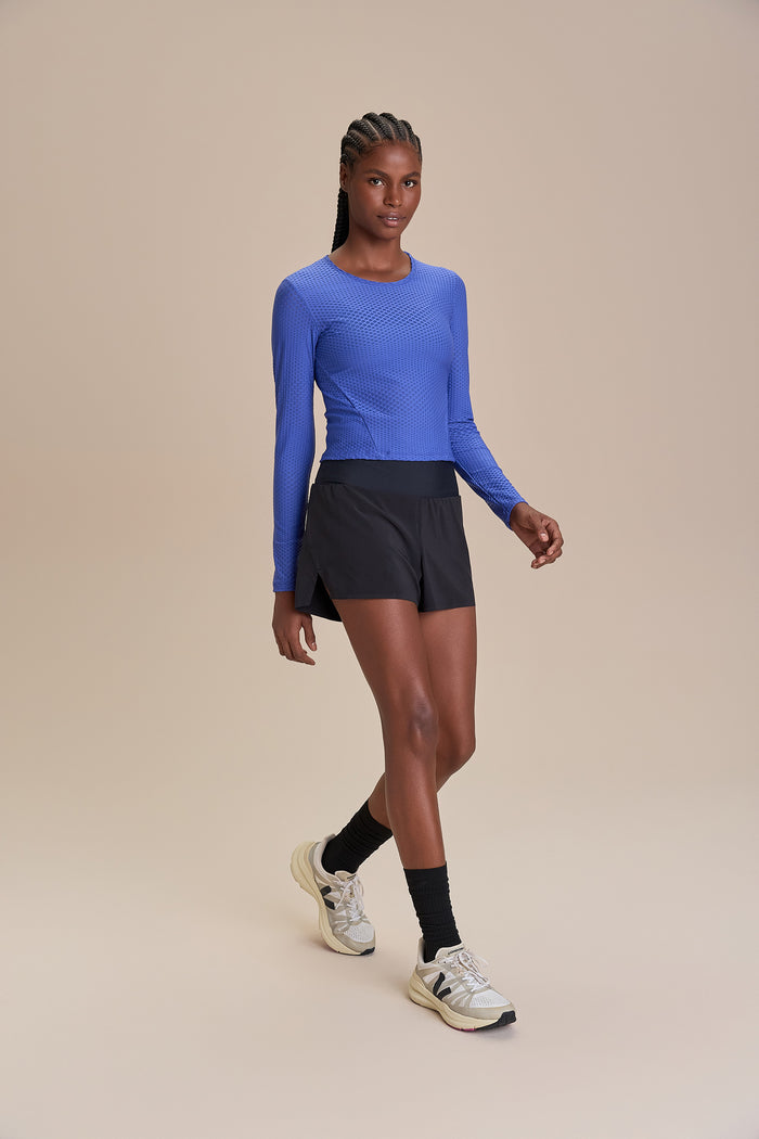 Texture Run Long Sleeve Top