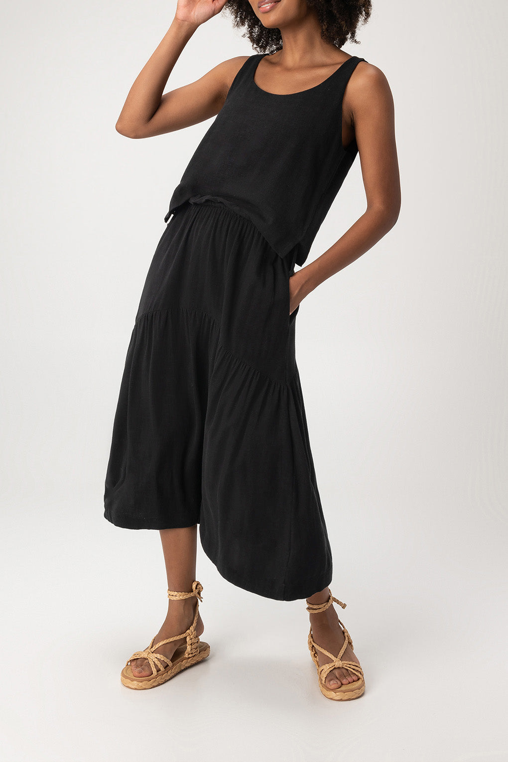 Sandy Tie Midi Skirt