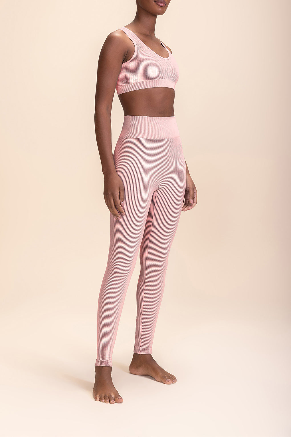 Rib Classic Seamless V-neck Sports Bra