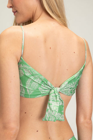 Palm Twist Bandeau Bikini Top