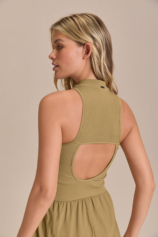 Zip Seamless Nylon Net Jumpsuit
