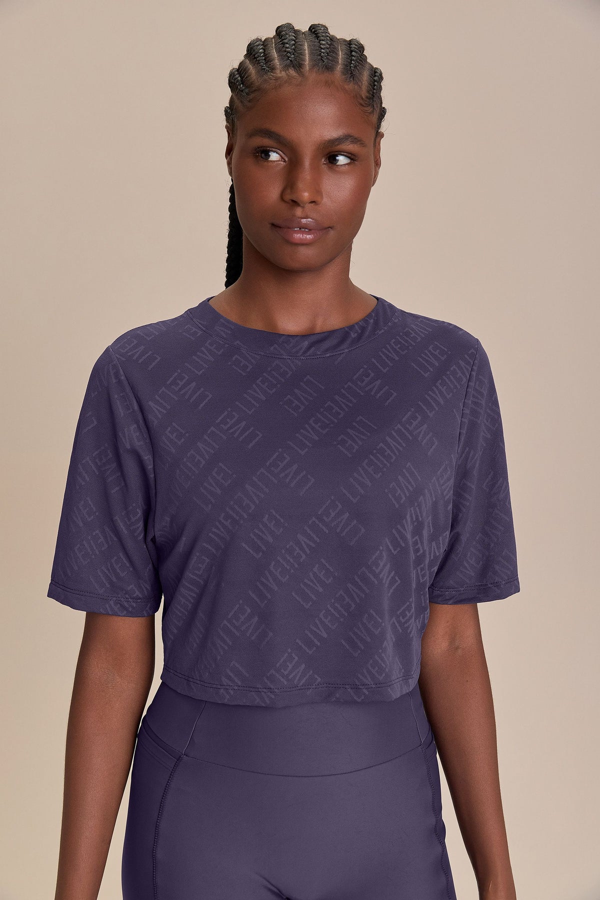 LIVE! Mesh Jacquard Top