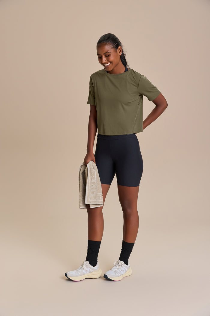 Cut Out Link Cropped Top