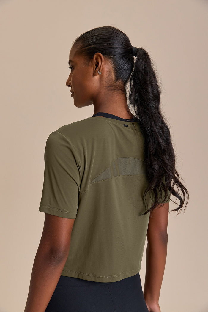 Cut Out Link Cropped Top
