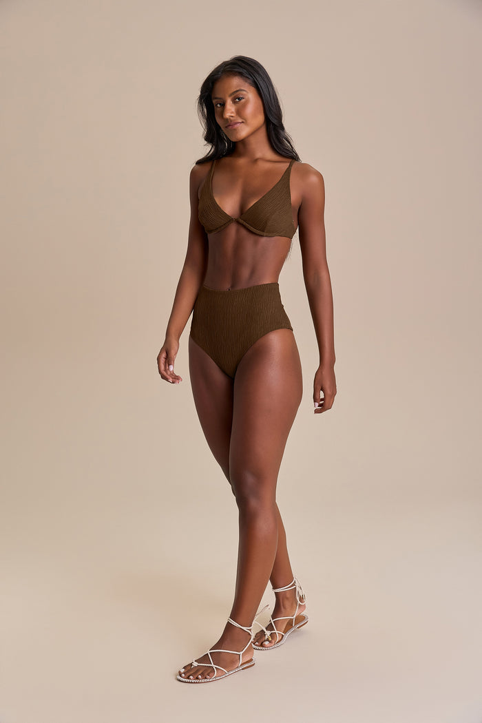 Jacquard Curl Hot Pant Bikini Bottom