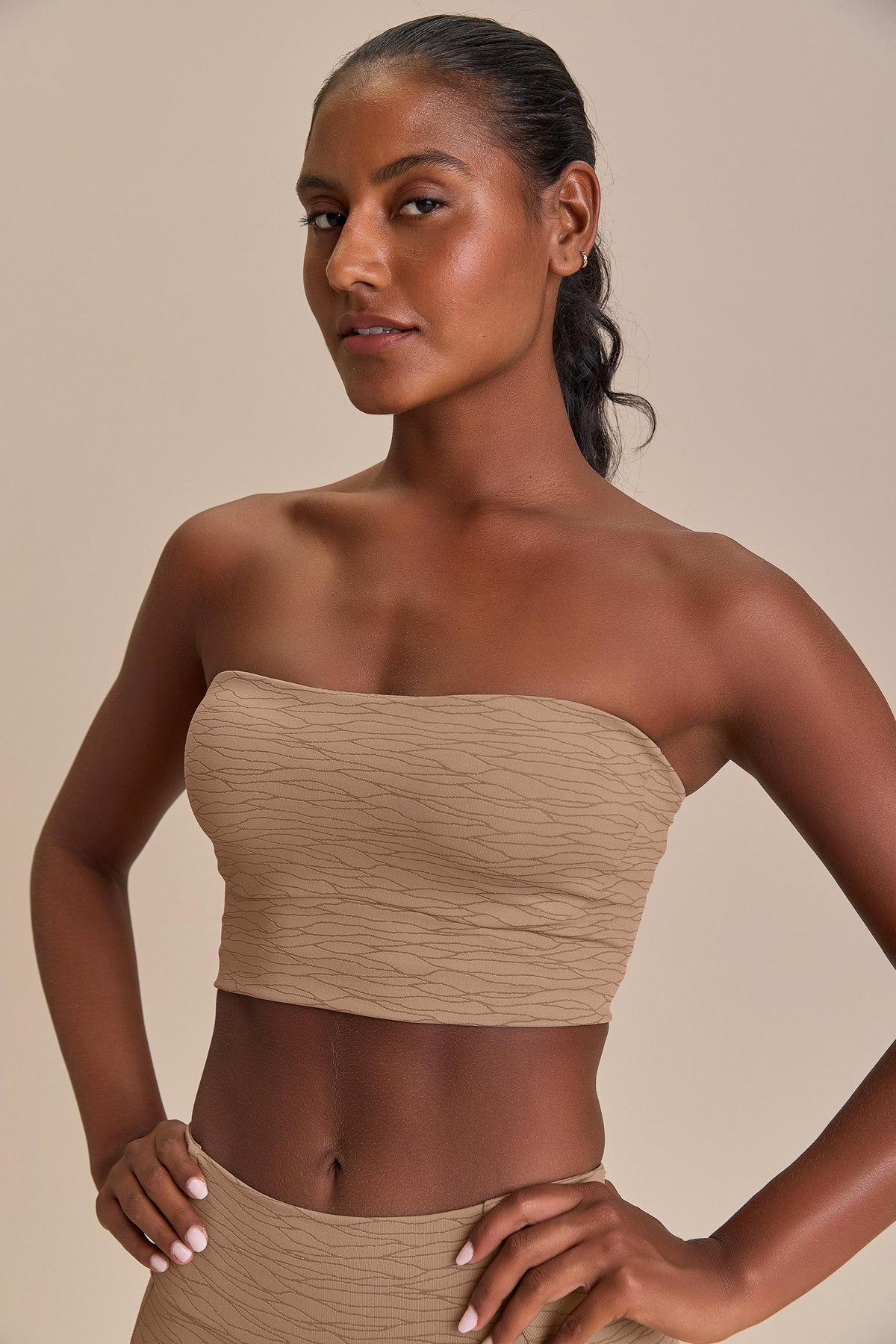 Jacquard Kick Strapless Top