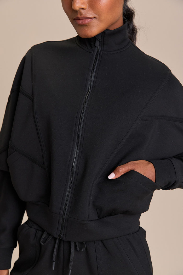 Modal Strips Sweatshirt Jacket