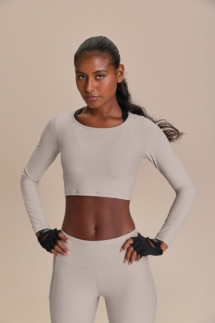 Harmony Crop Long-Sleeve Top