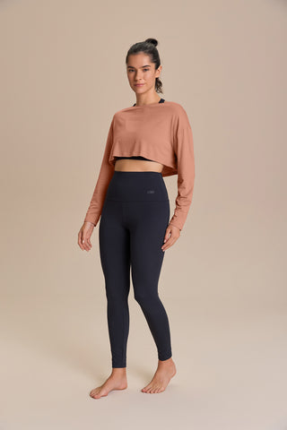 Serene Whisper Slate Long Sleeve Top