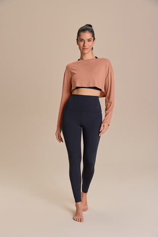 Serene Whisper Slate Long Sleeve Top