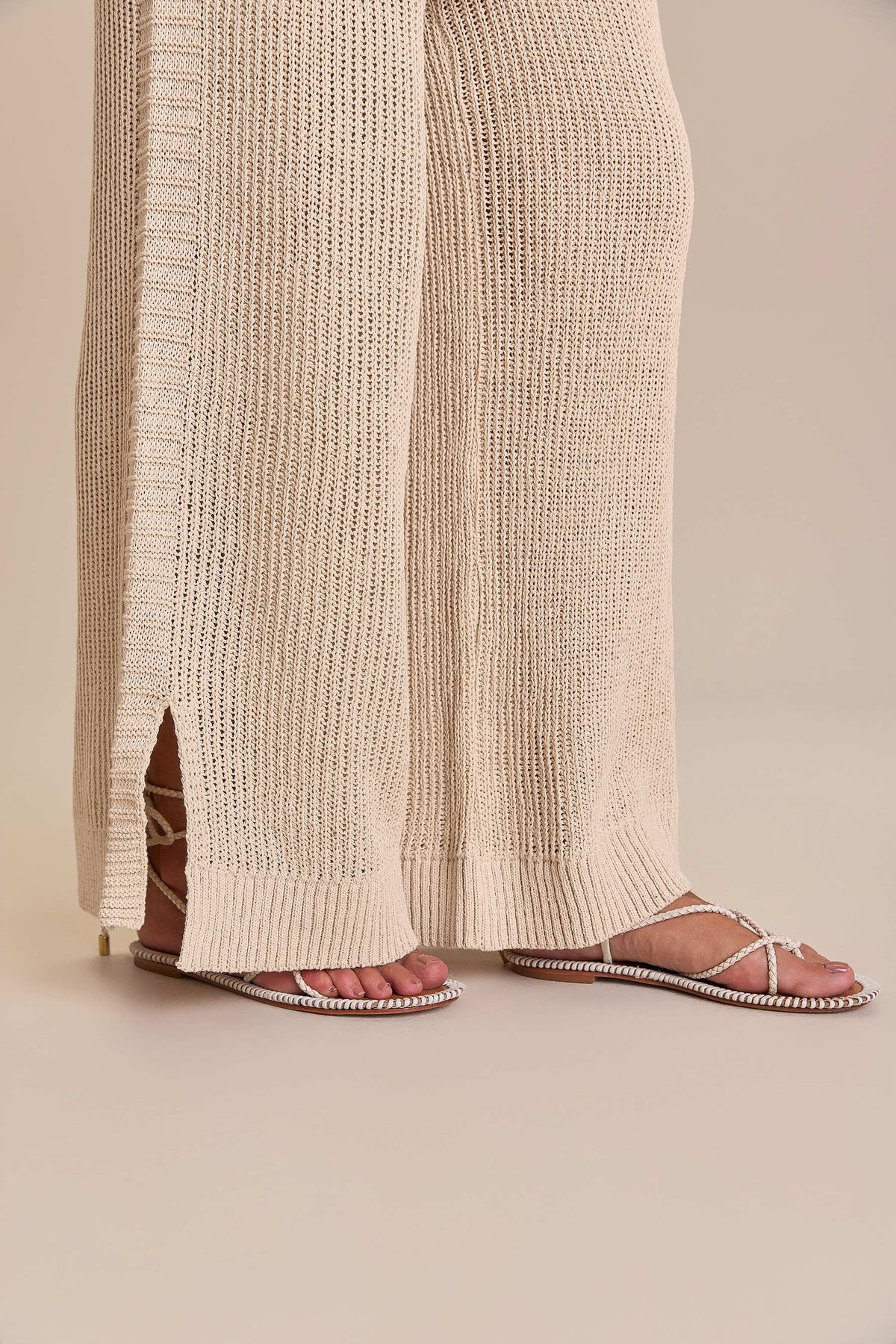 Straight-Leg Pants and Knit Shorts Set