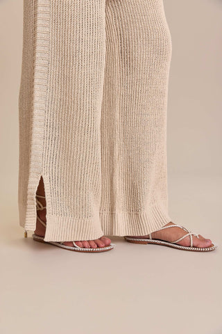 Straight-Leg Pants and Knit Shorts Set